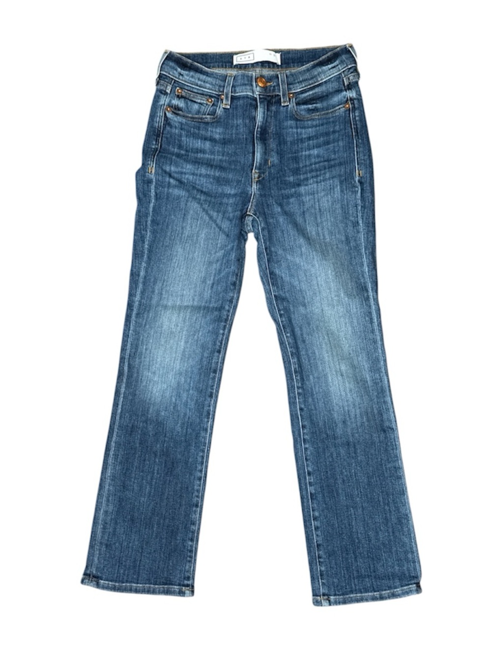 AYR Women's Straight Leg Jeans in Medium Blue Wash